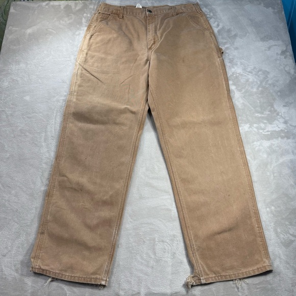 Carhartt Other - Vintage Carhartt B11 Brn Canvas Carpenter Pants Men's Sz 36x32 USA Made